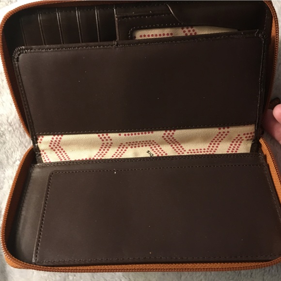Lodis Caramel Zipper Wallet - Picture 6 of 9